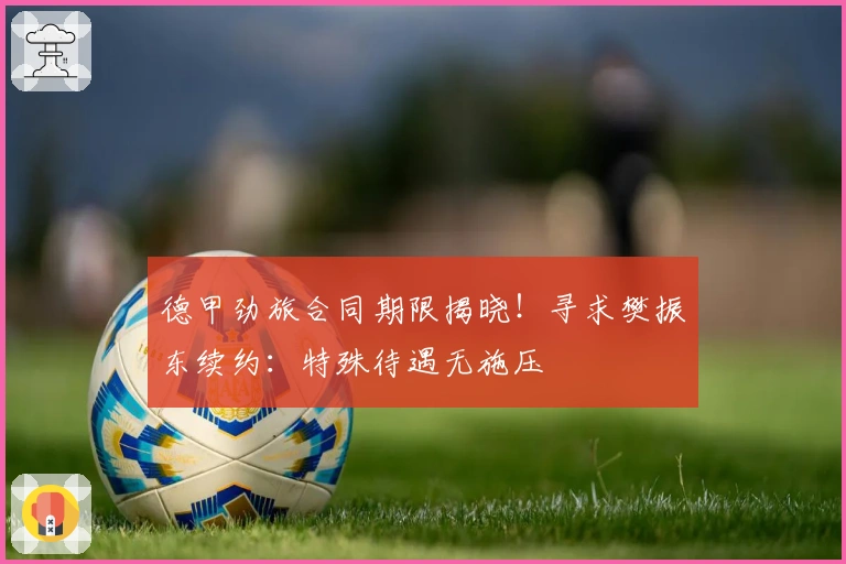 德甲劲旅合同期限揭晓！寻求樊振东续约：特殊待遇无施压